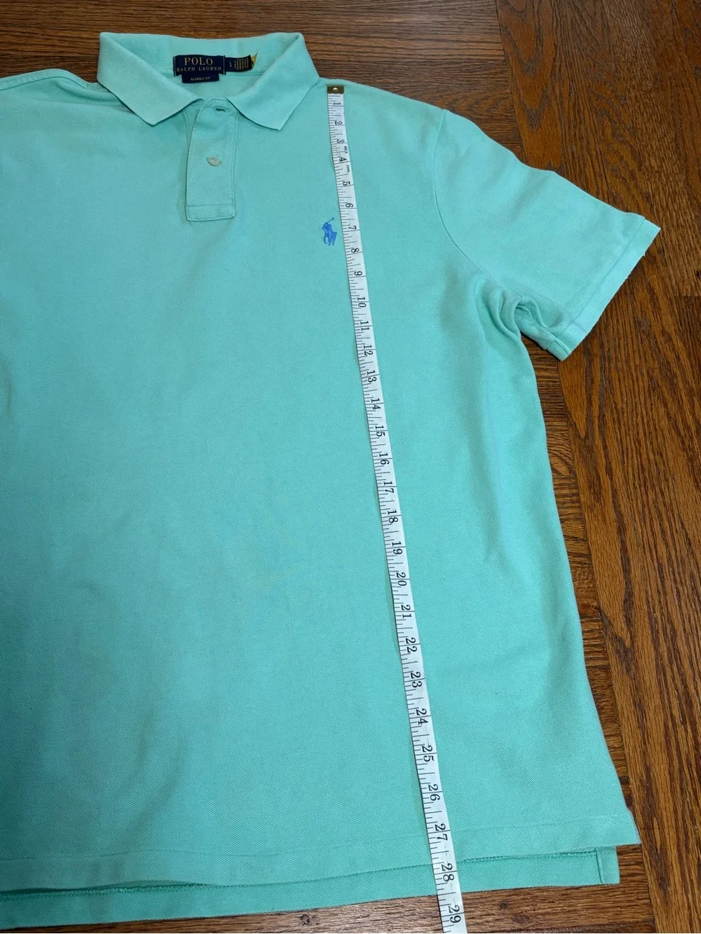 Ralph Lauren Men’s Seafoam Green Polo Shirt - Size L